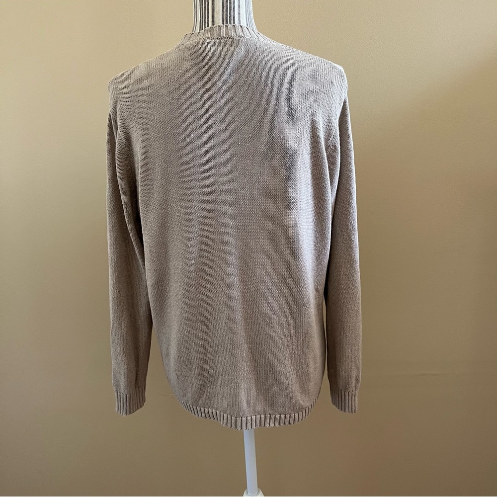 Nordstrom Women’s Vintage Long Sleeve Linen Blend Button Up Cardigan Sweater L - Picture 4 of 11